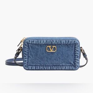 👖Valentino Garavani👖Alltime Mini Denim Camera Shoulder Bag